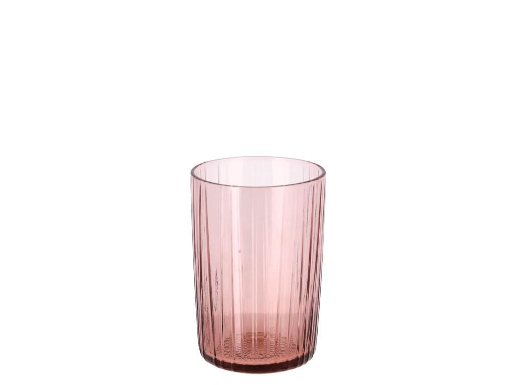 BITZ Trinkglas – 4er Set, 280 ml, Ø 7 cm, Kristallglas, Rosa, spülmaschinenfest