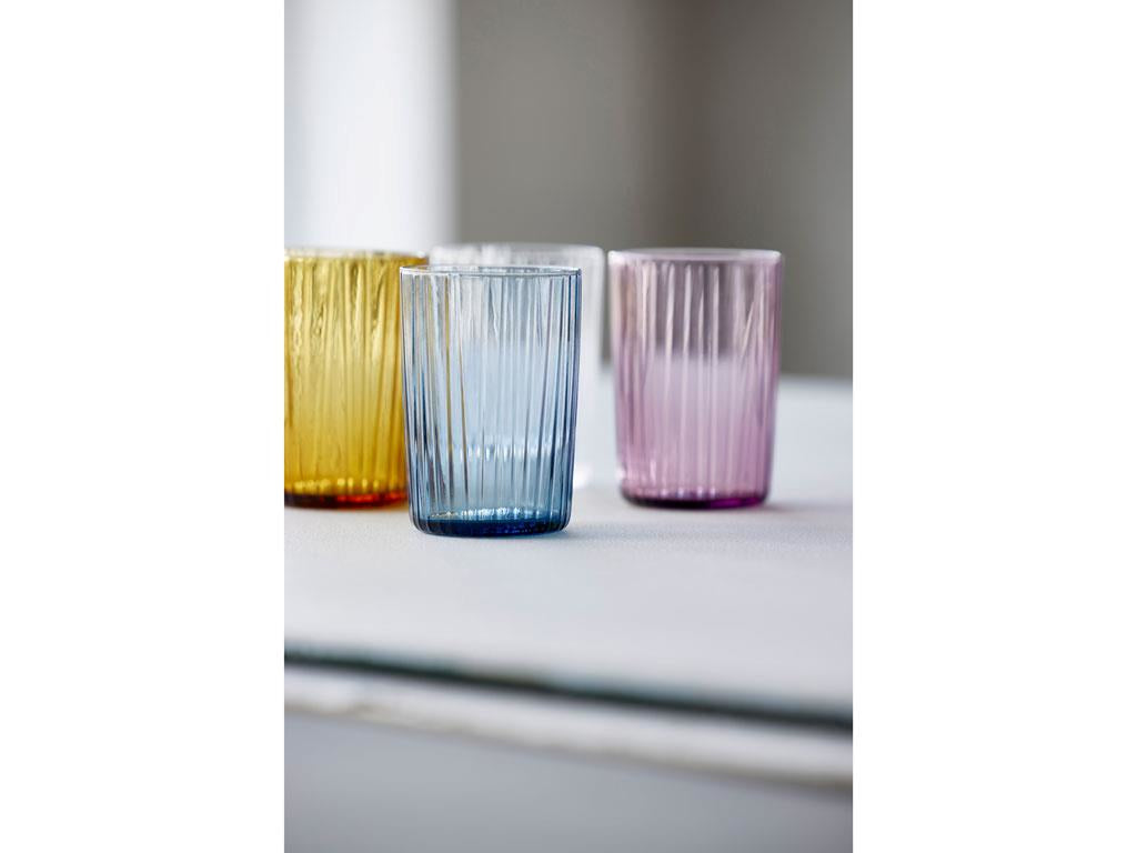 BITZ Trinkglas – 4er Set, 280 ml, Ø 7 cm, Kristallglas, Rosa, spülmaschinenfest
