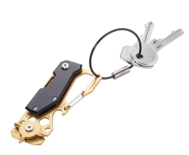TROIKA KTL25/GO Multitool-Schlüsselanhänger – 10 Funktionen – Aluminium