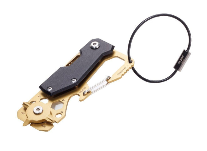 TROIKA KTL25/GO Multitool-Schlüsselanhänger – 10 Funktionen – Aluminium