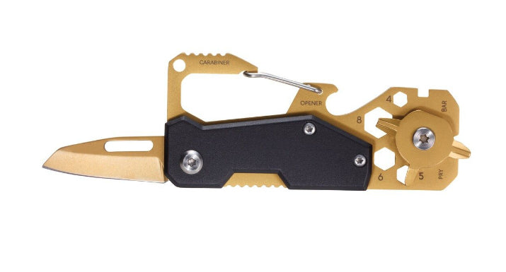 TROIKA KTL25/GO Multitool-Schlüsselanhänger – 10 Funktionen – Aluminium