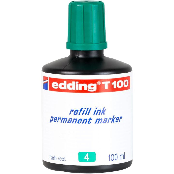 Edding T 100 Permanentmarker Nachfülltinte – Grün, 100 ml