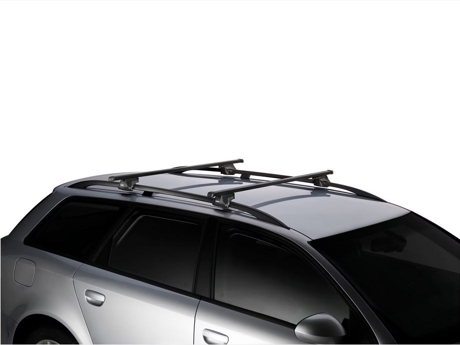 Thule Lastenträger SquareBar – 163 cm, 100 kg, abschliessbar (One Key System) – schwarz – 2 Stk.