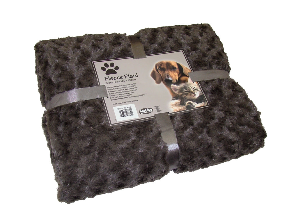 Nobby Wohndecke – Polyester, Braun – 100 × 150 cm