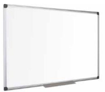 Bi-Office Whiteboard – 180 × 120 cm, Emaille, magnetisch, Alurahmen, Wandmontage, inkl. Stiftablage