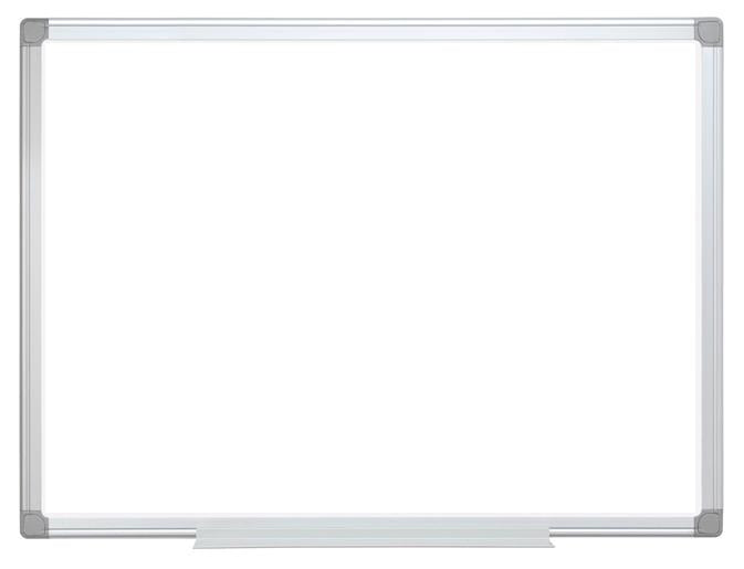 Bi-Office Whiteboard – 90 × 60 cm, Emaille, Aluminiumrahmen, Wandmontage, inkl. Stiftablage