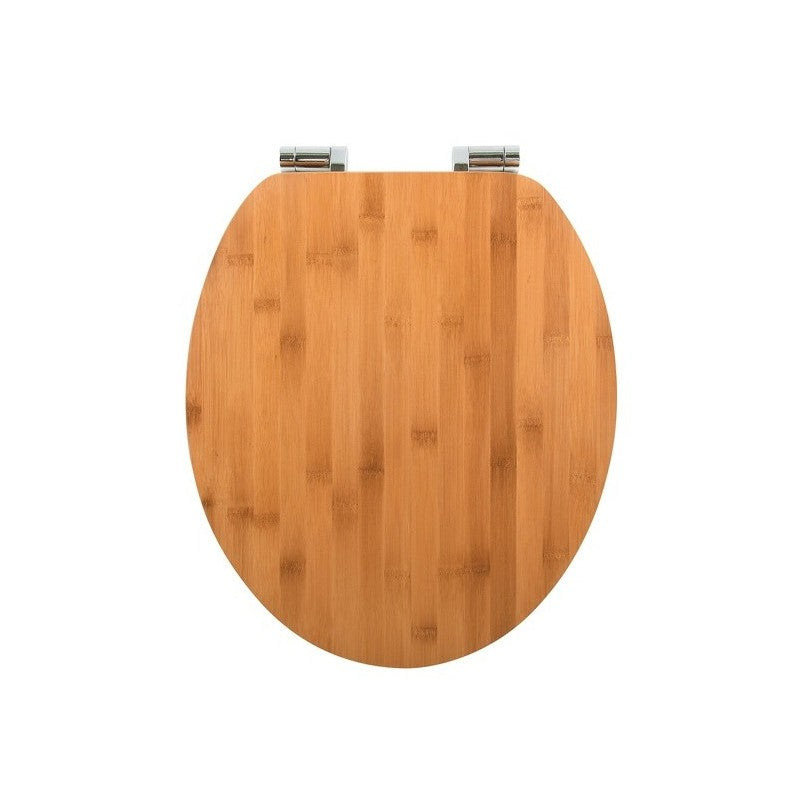 Spirella WC-Sitz Oslo – Bambus, Braun, Soft-Close, Slim, 46 × 37 cm