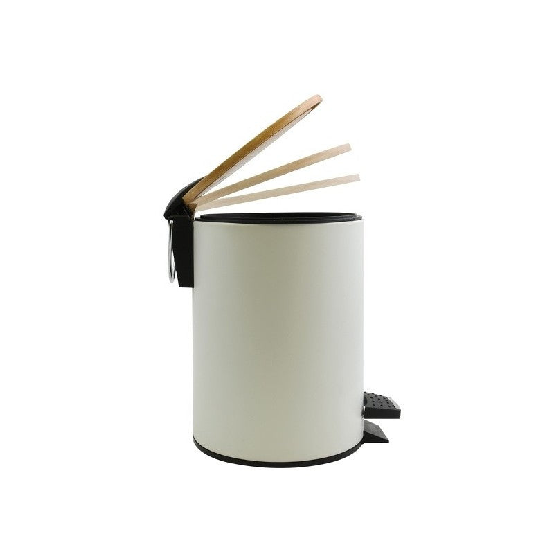 Spirella Papierkorb – 3 l, mit Deckel – Stahl, weiss – Ø 170 × H 225 mm