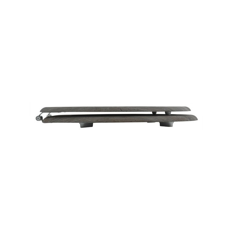 MSV Toilettensitz – Design Blue Ridge, Braun, Edelstahl, MDF-Platten