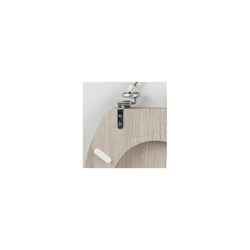 MSV WC-Sitz Parkett Dunkel – MDF, Beige, 42,5 × 36,5 cm