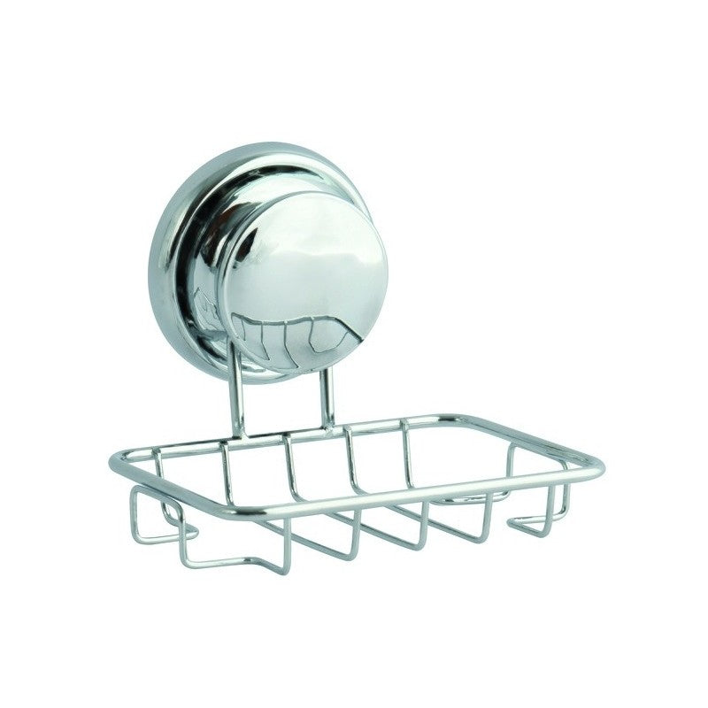 MSV Seifenschale – Metall, mit Saugnapf, Chrom