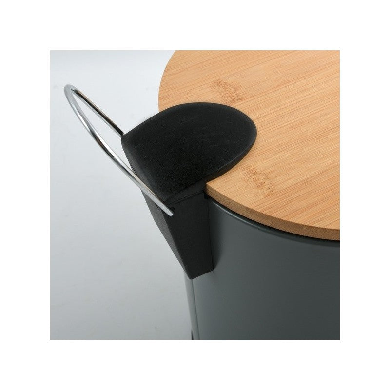 Spirella Tisch-Abfallbehälter Adonis – 3 l – Stahl, Dunkelgrau – Ø 170 × H 225 mm