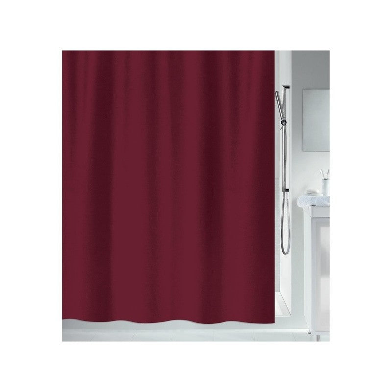 Spirella Duschvorhang – 120×200 cm, Polyester, Burgund