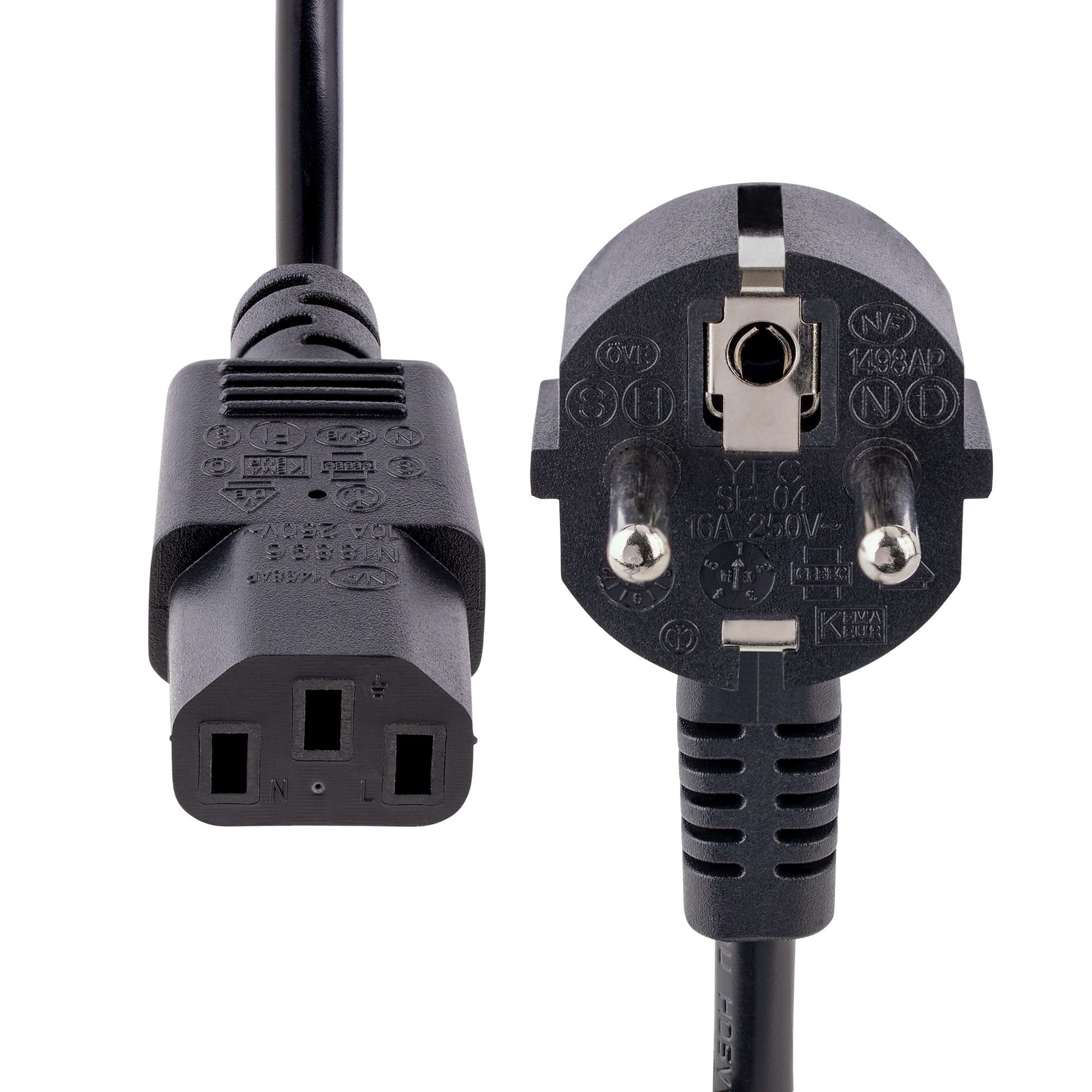 StarTech.com Netzkabel, Schuko (Typ F) auf IEC C13, 1 m