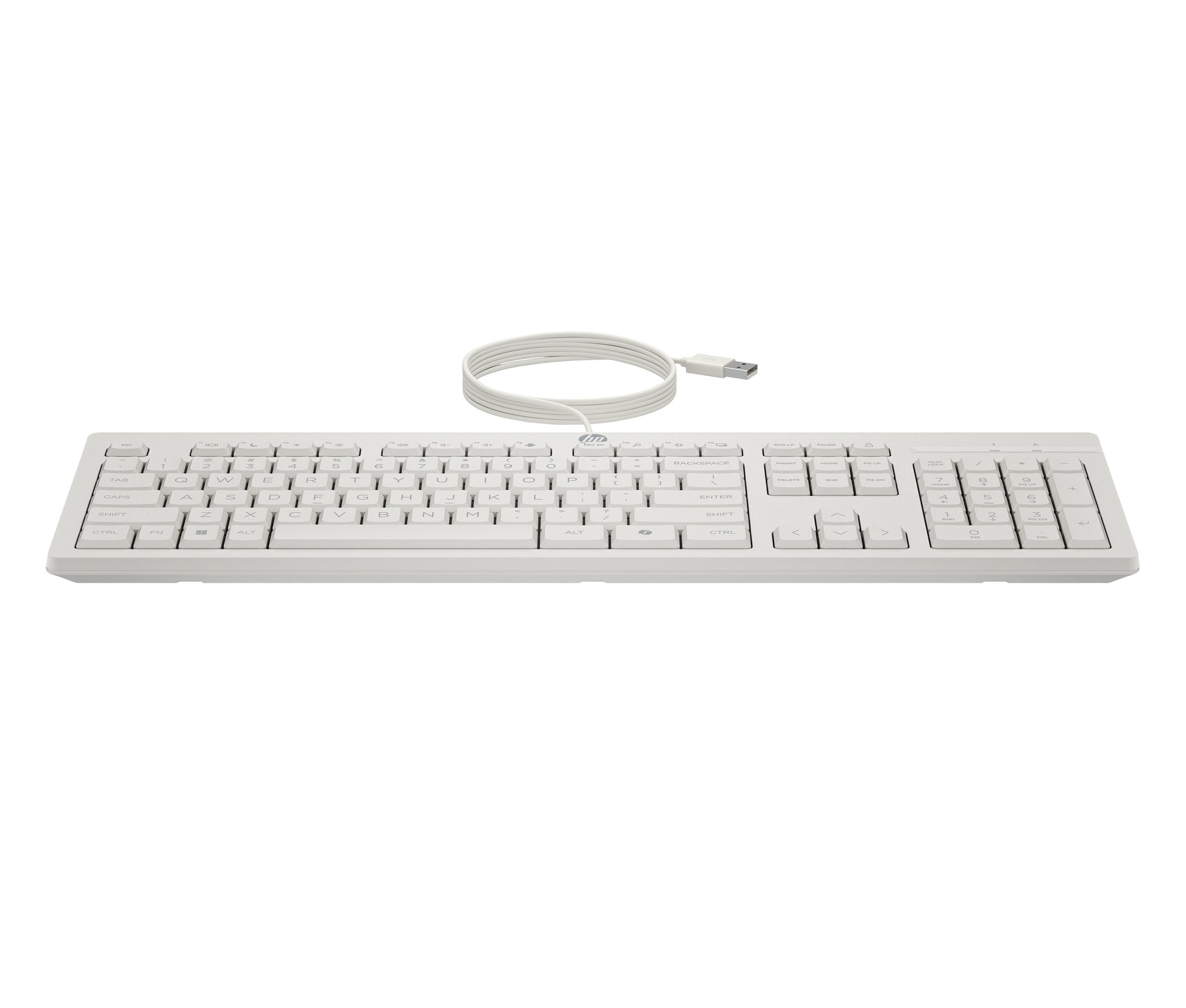 HP 225 – Tastatur- und Maus-Set 100% – kabelgebunden (USB-A) – Weiss – für PCs mit freiem USB-A-Anschluss