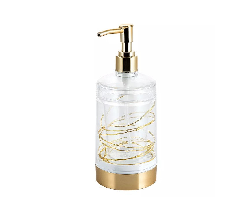 Diaqua Seifenspender – Kunststoff, Gold, 240 ml