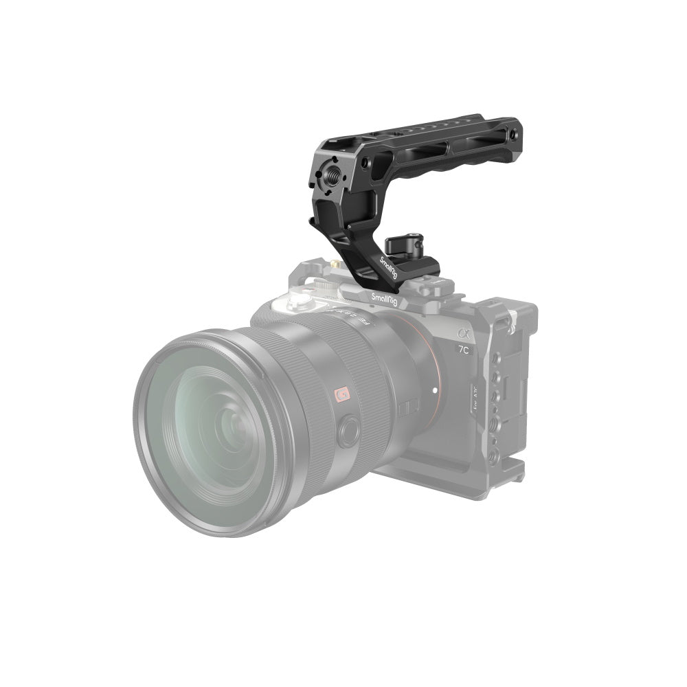 SmallRig 3766 NATO Top Handle – Aluminium, 10 kg, 1/4" & 3/8" – für NATO-Schiene – Schwarz