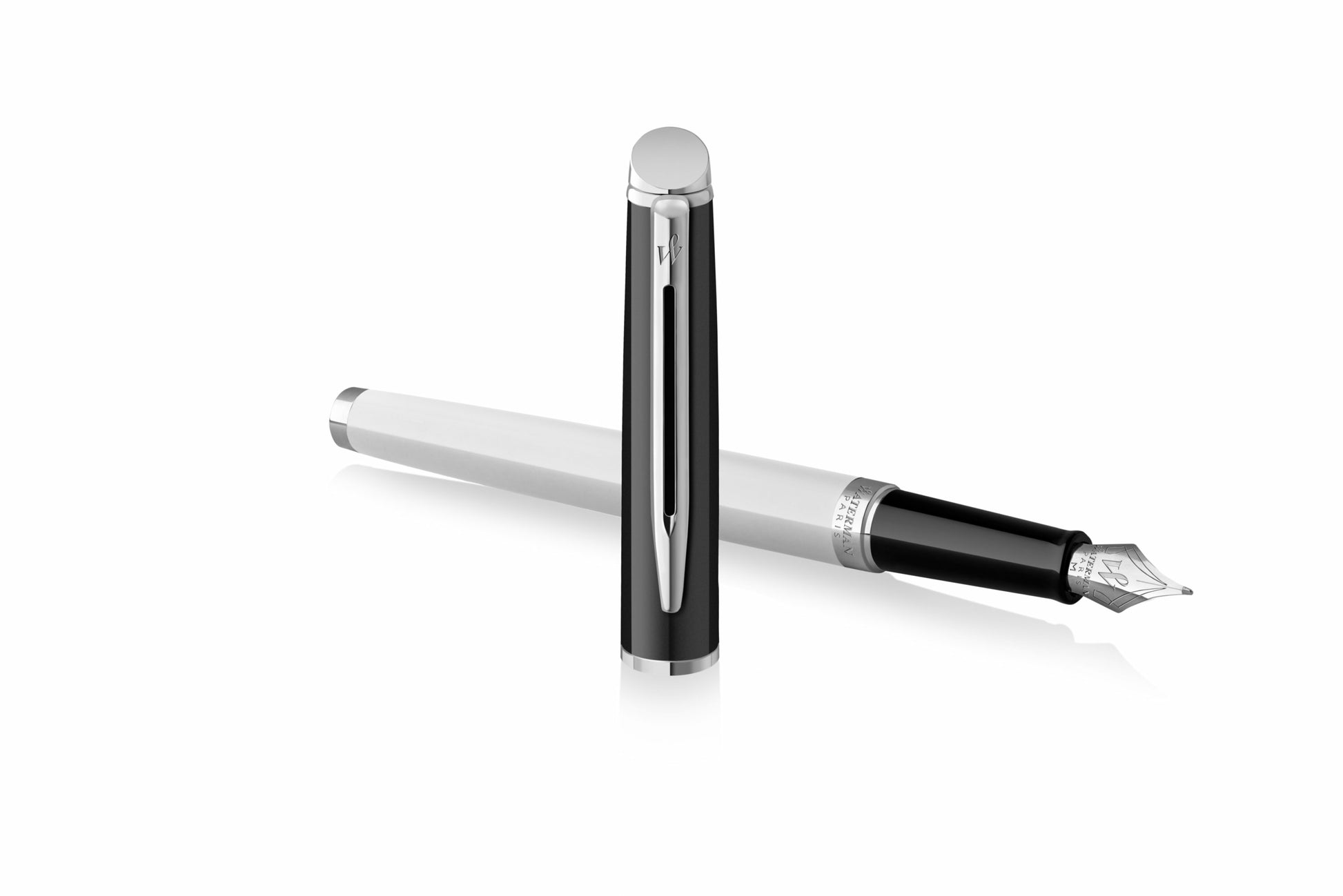 Waterman Hemisphäre – Federspitze M – für Rechts- & Linkshänder – Schwarz/Weiss, Blau
