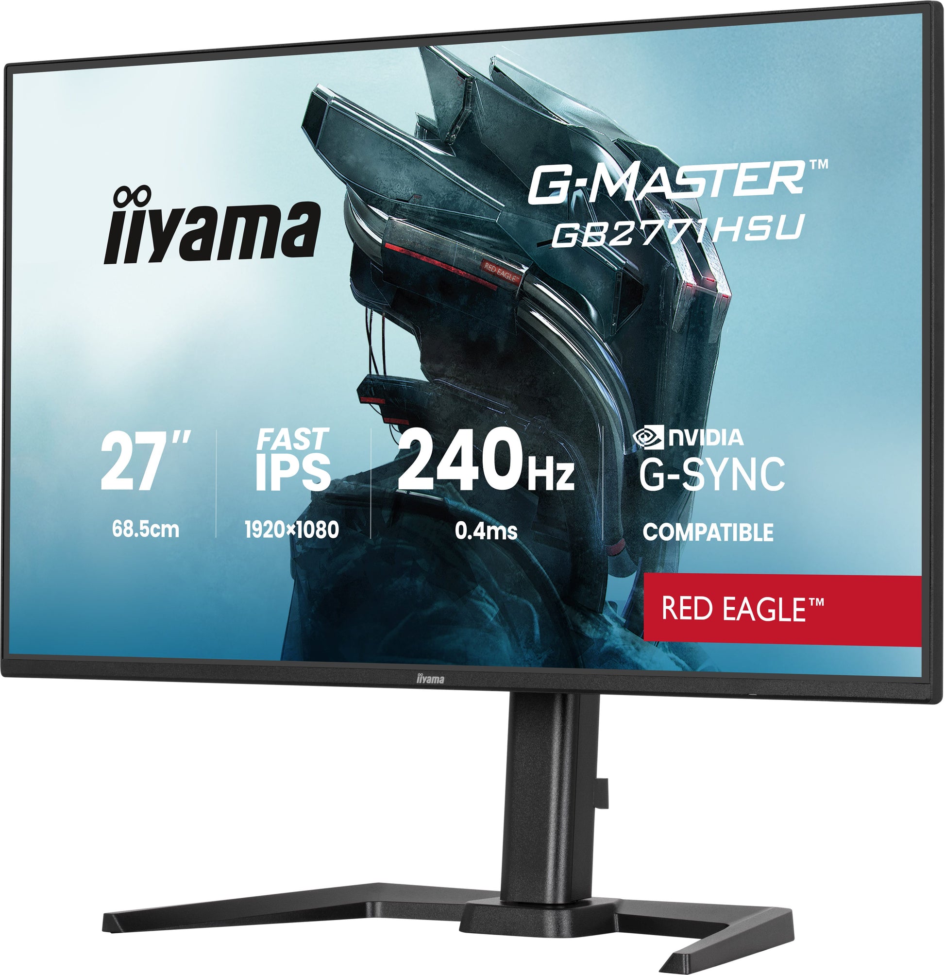 iiyama GB2771HSU-B1 – Monitor, 27", IPS, 240 Hz, Adaptive Sync, G-SYNC