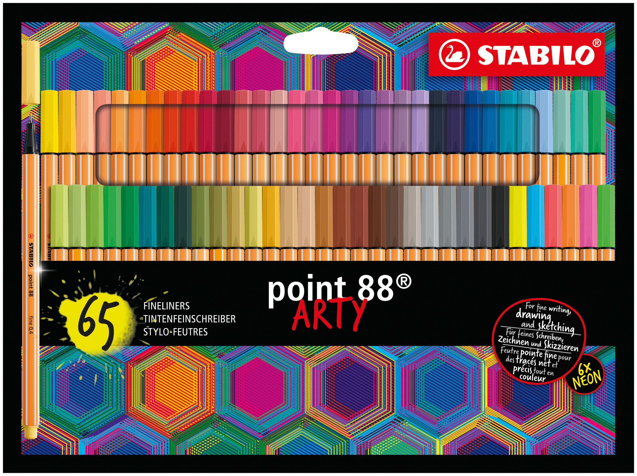 STABILO Fineliner – 65er-Set 0,4 mm – sortiert