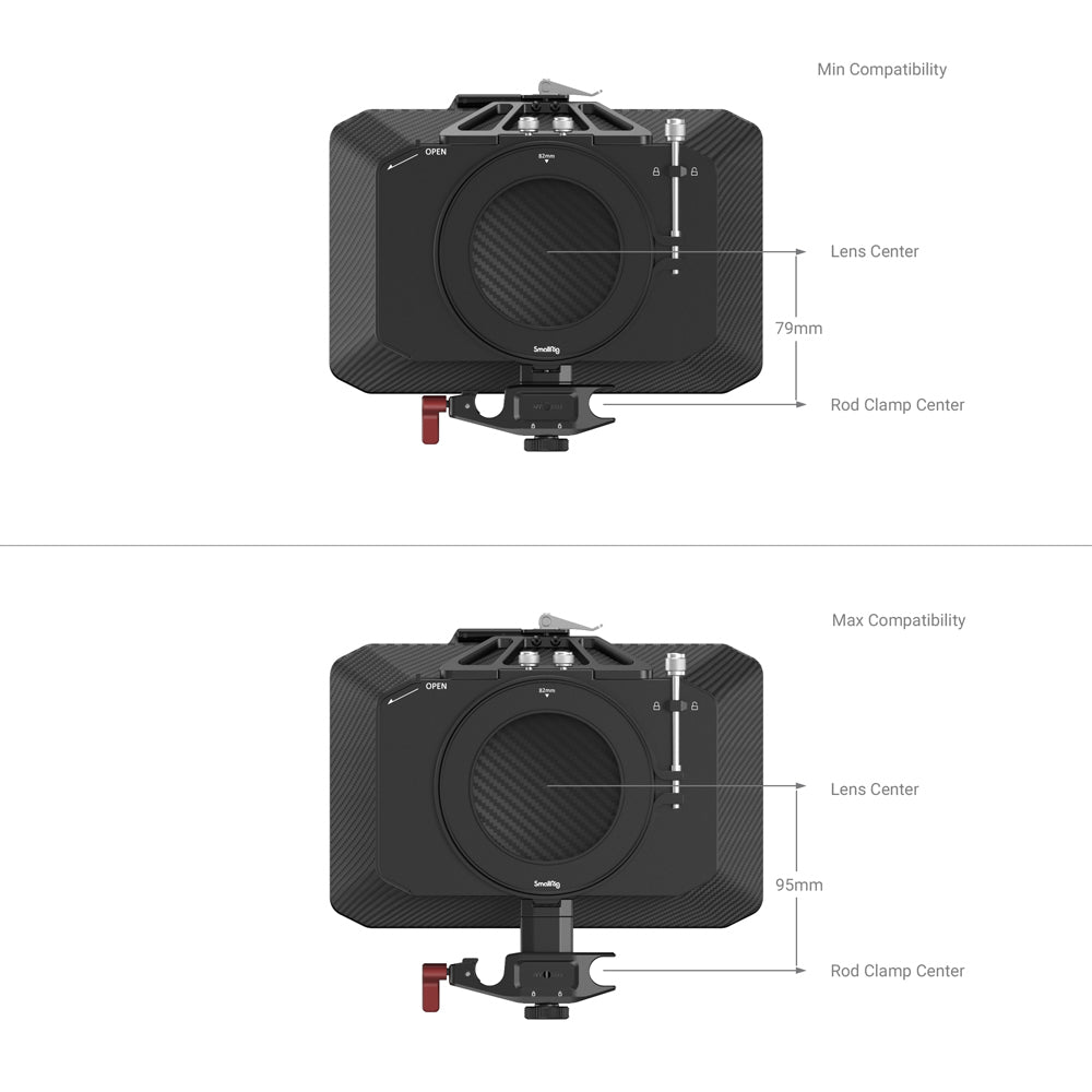 SmallRig 3411 Rod Support Matte Box – 15 mm – für 2660 Matte Box – Schwarz
