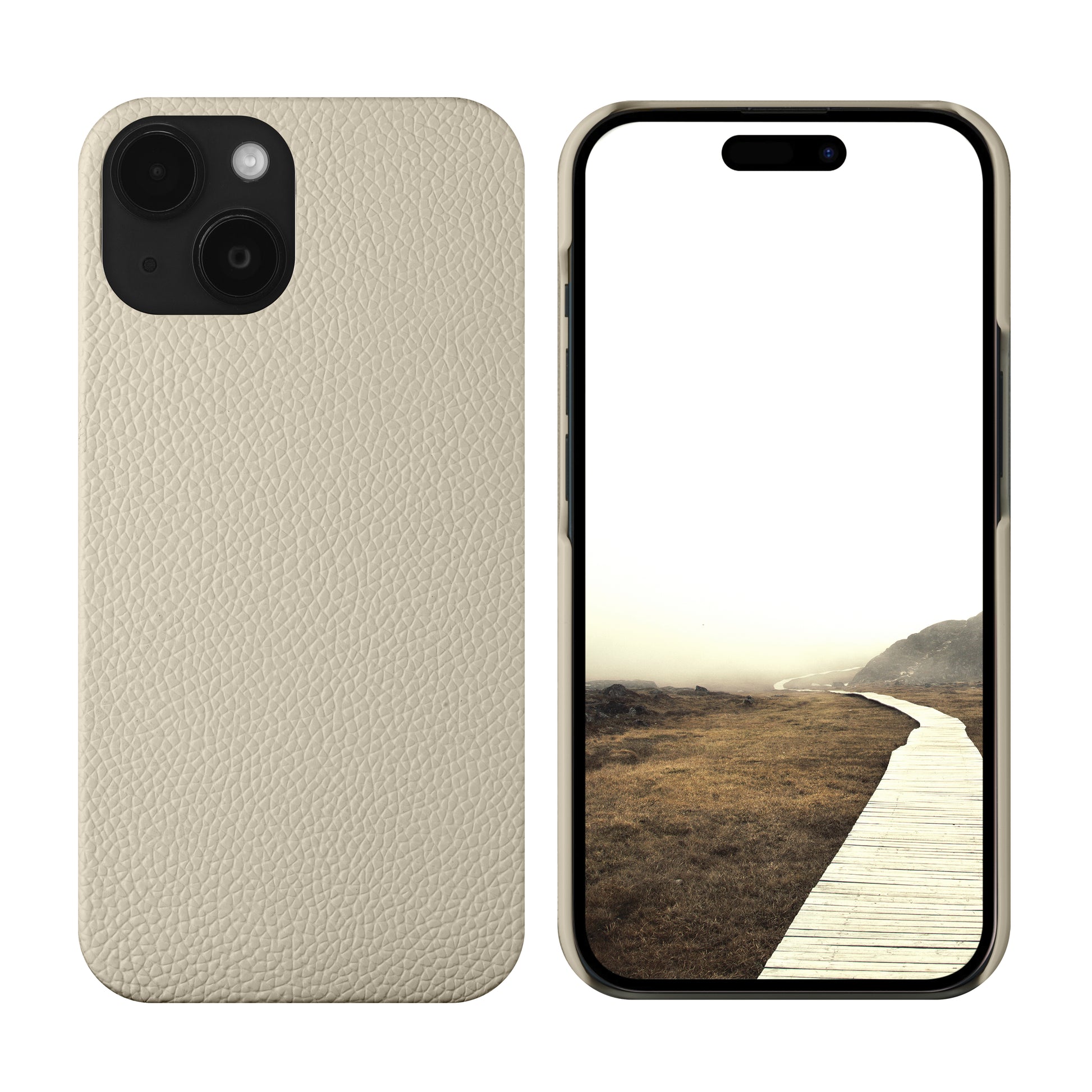 dbramante1928 New York Wallethülle – für Apple iPhone 15 Plus, 3 Kartenfächer, Leder, Beige, Magnetverschluss