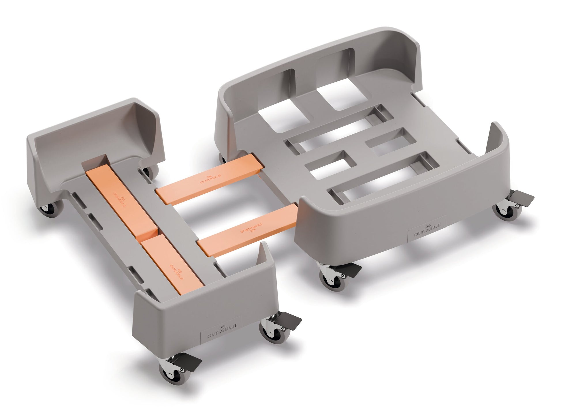 DURABLE Transportroller – für DURABIN 60, Kunststoff (PP), Grau, B 240 × T 495 × H 165 mm