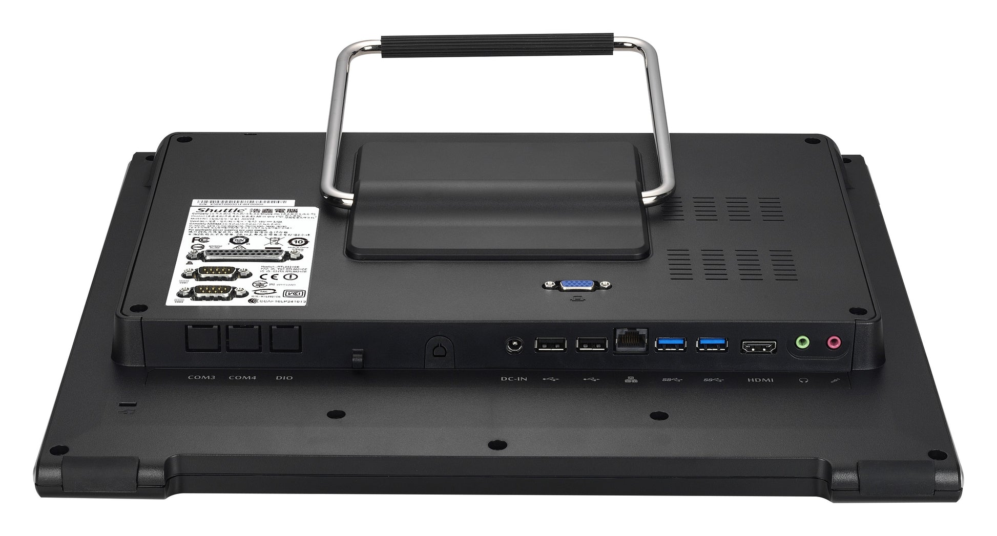 Shuttle X50V8 15,6" POS All-in-One – HD Touch, Intel Celeron 5205U, 4 GB RAM, 120 GB SSD, ohne OS, Schwarz