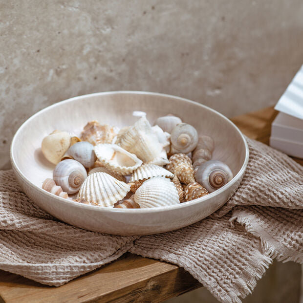 Villeroy & Boch Perlemor Pastateller – Porzellan, Beige, 6 Stück