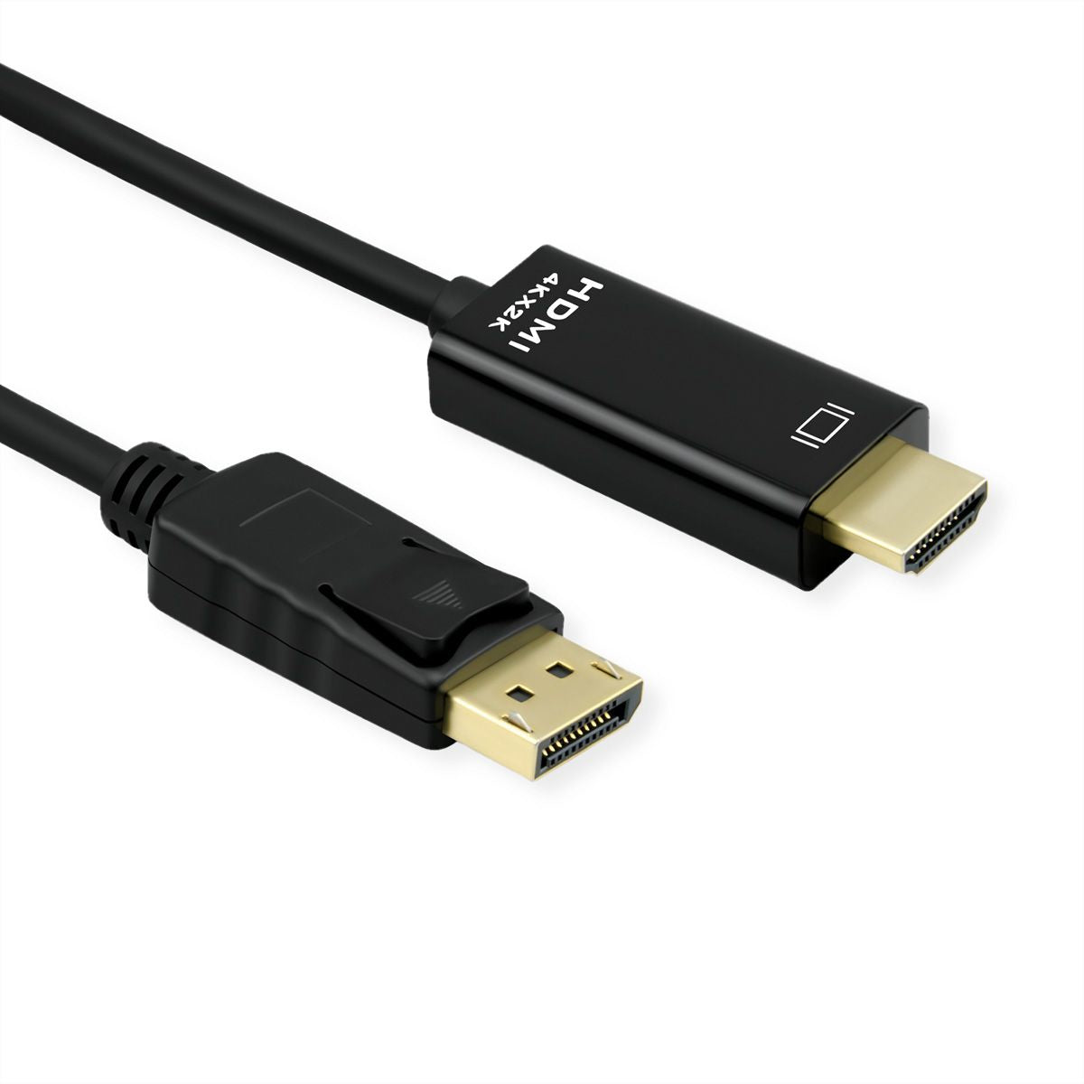 ROLINE DisplayPort auf HDMI Kabel DP 1.2 4K 60 Hz – 3 m – verriegelbar – für Geräte mit HDMI-Port