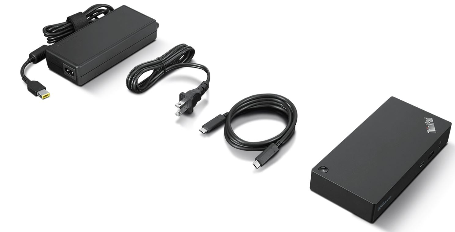 Lenovo Dockingstation – USB-C, 2× DP, 1× HDMI, 2× USB-A, 96 W PD, GbE, 3,5 mm Audio, für Windows 7/10/11