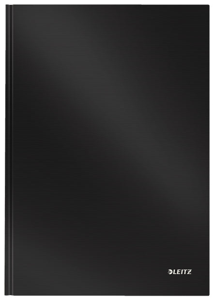 Leitz Notizbuch – A4 – kariert 5 mm – 80 Seiten – 90 g/m² – Hardcover, matt, schwarz