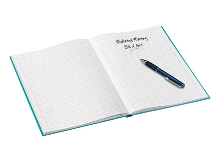 Leitz Notizbuch – A4 – Liniert 5 mm – 160 Seiten – 90 g/m² – Hardcover, Hellblau