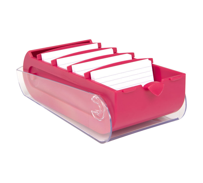Biella Karteikasten Bunny – für A8 quer – mit Deckel, pink