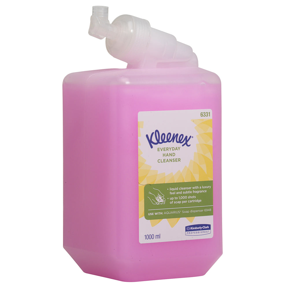 Kleenex Flüssigseife für die Hände – Aloe Vera – Flasche – 6 × 1 l – Pink