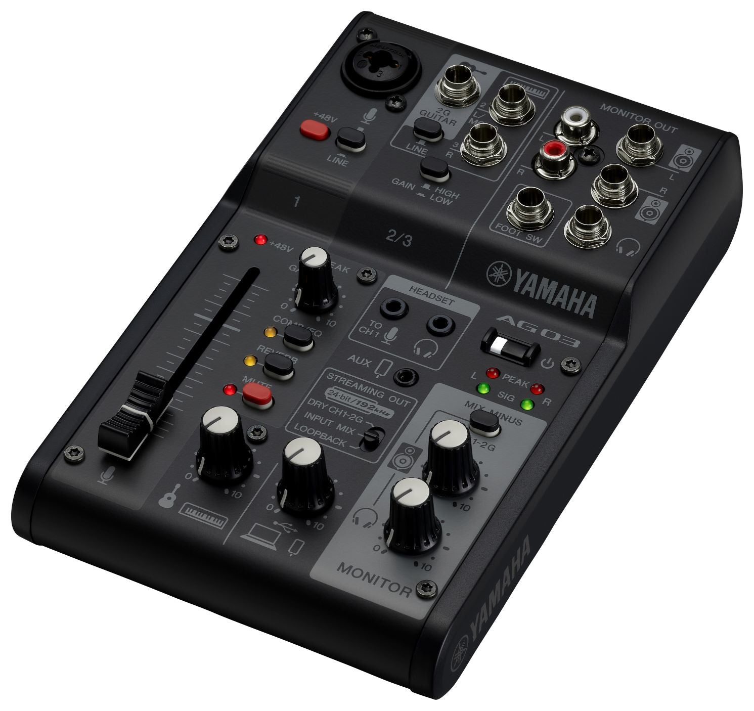 Yamaha AG03 MK2 Black – 3 Kanäle, USB