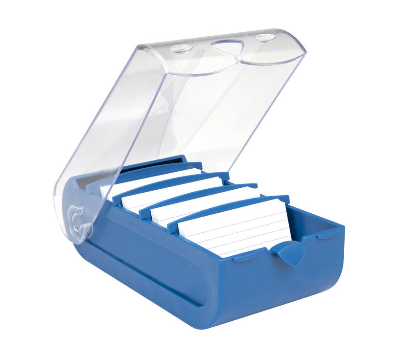 Biella Karteikasten Bunny – für A8 quer – mit Deckel, blau