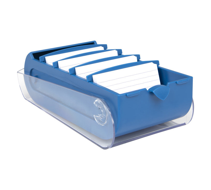 Biella Karteikasten Bunny – für A8 quer – mit Deckel, blau