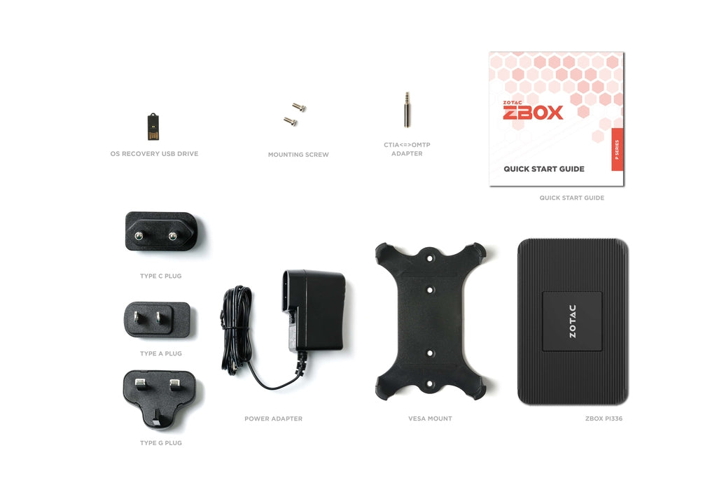 Zotac ZBOX PI336 Micro – Intel Celeron N6211, 4 GB RAM, 128 GB eMMC, Windows 11 Pro
