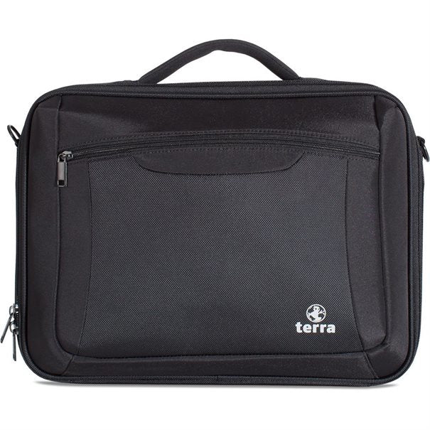 TERRA Notebook-Tasche 14,1" – 2 Fächer, abnehmbarer Schultergurt – Schwarz