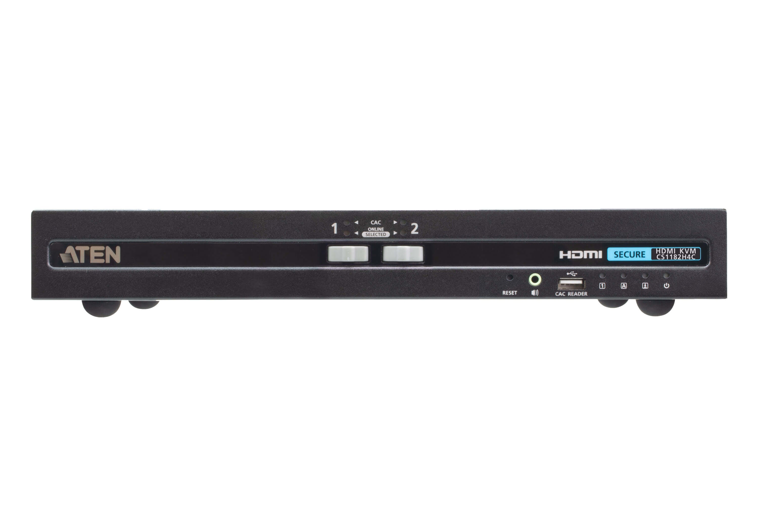 ATEN 2-Port HDMI Secure KVM-Switch – 4K/60 Hz, USB 2.0-Hub, Audio, NIAP/PP