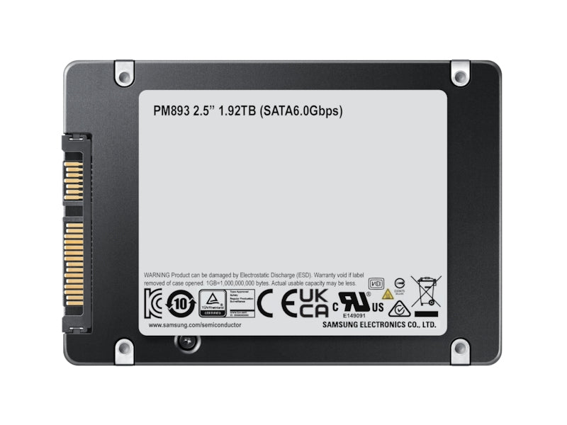 Samsung PM893 – 1,92 TB 2,5" SATA SSD – 550 MB/s lesen, 520 MB/s schreiben