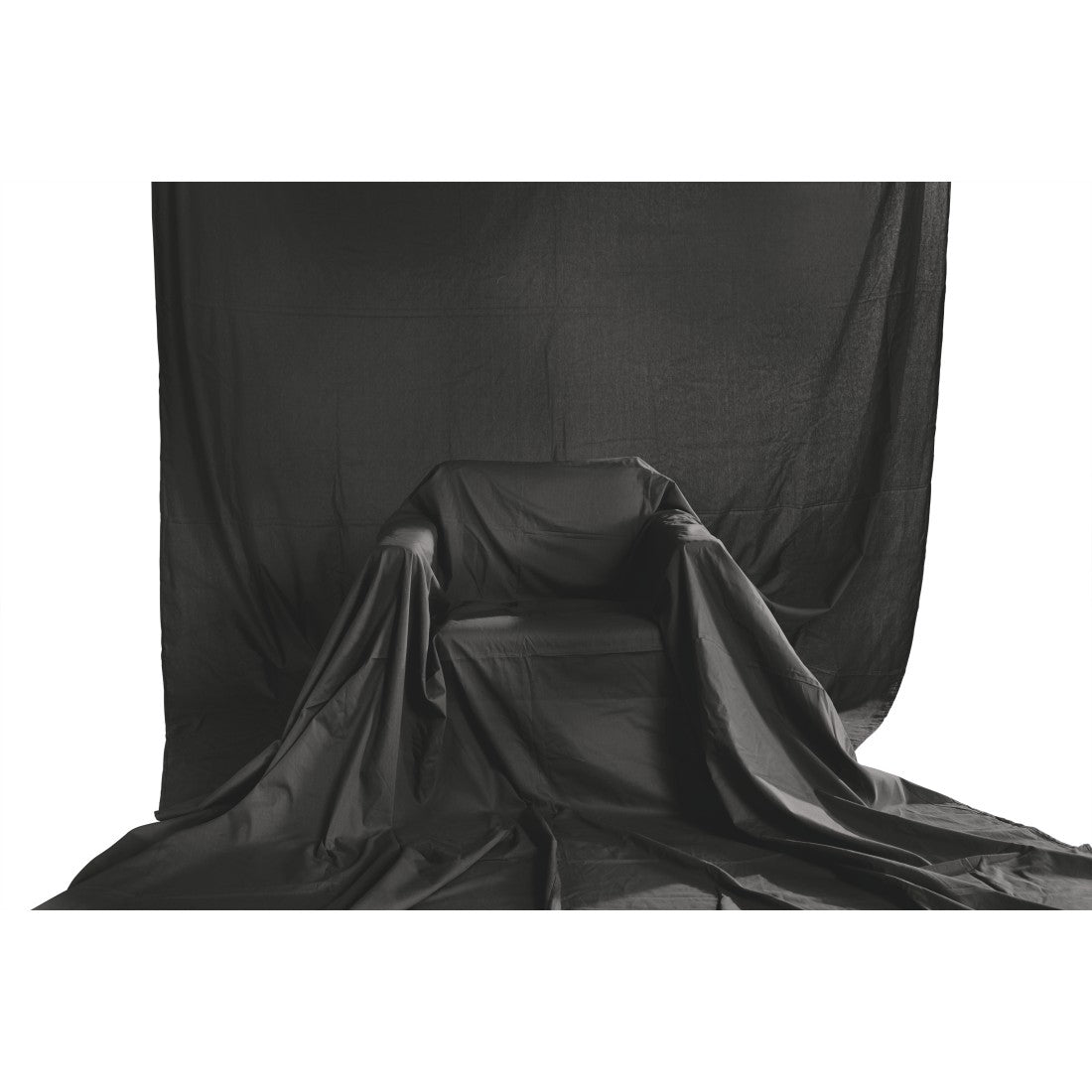 Hama Fotohintergrund – Baumwolle, 2,95 × 6 m – Schwarz
