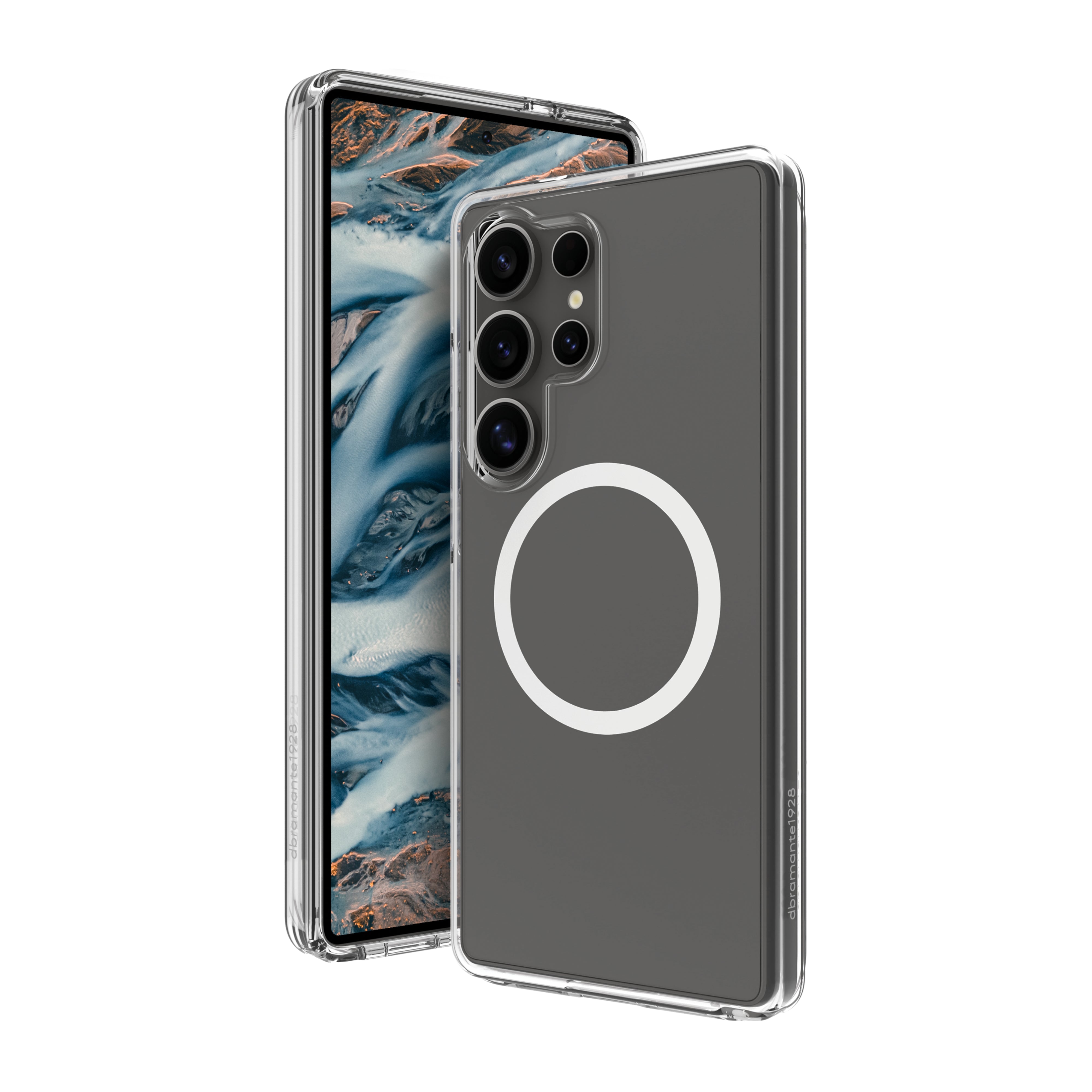 dbramante1928 Iceland Pro Qi2 Backcover – für Samsung Galaxy S25 Ultra, Transparent, bis 3 m Sturzsicher