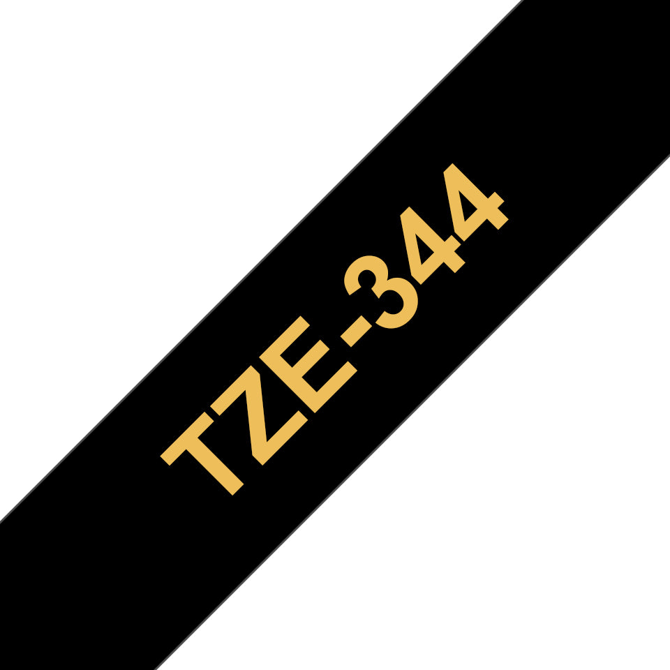 Brother TZe Schriftband – Gold auf Schwarz – 22 mm × 8 m, laminiert – für Brother P-touch