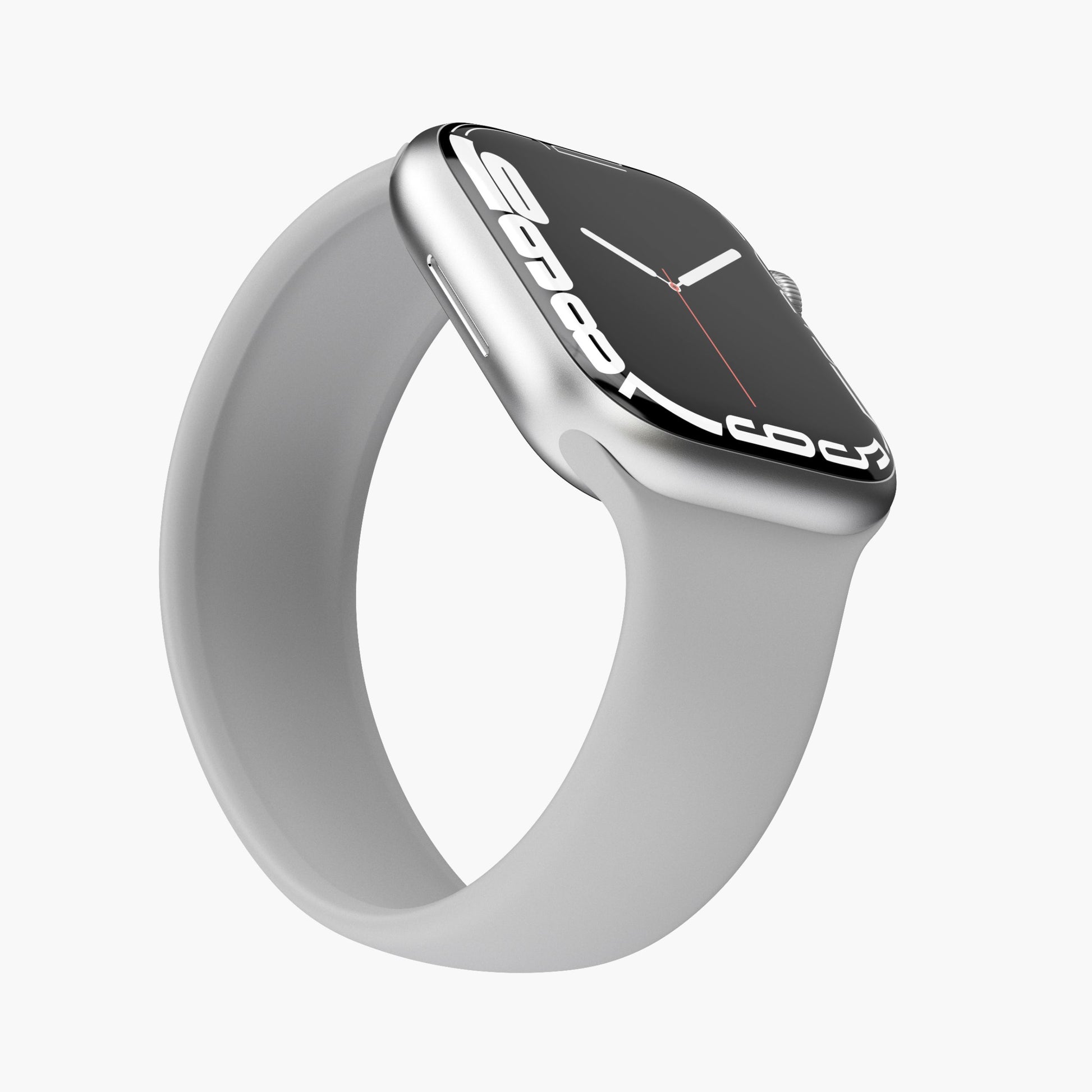 Vonmählen Solo Loop 2 – Armband – für Apple Watch (diverse Grössen), Hellgrau, L, Silikon