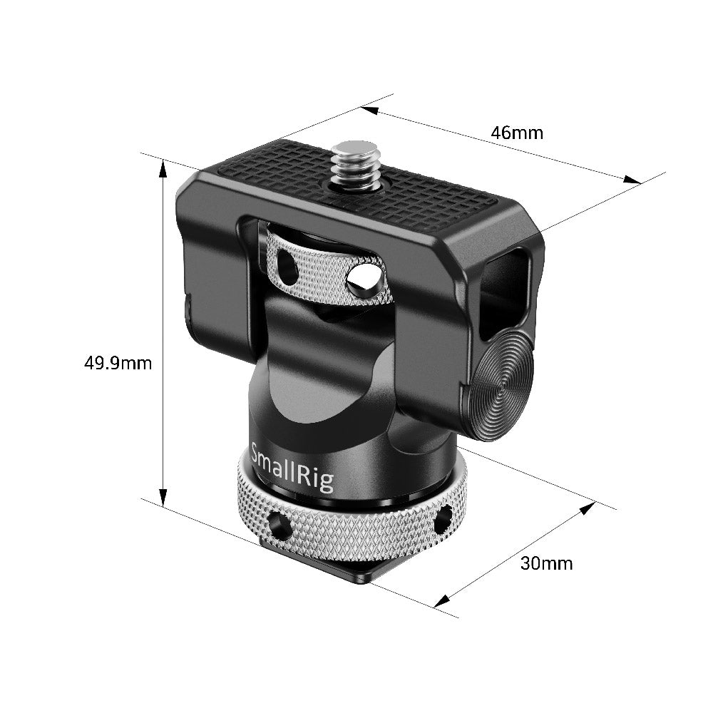 SmallRig BSE2346B Monitor-Halterung – bis 1,2 kg – für SmallHD, Atomos, Blackmagic u. a. – Schwarz