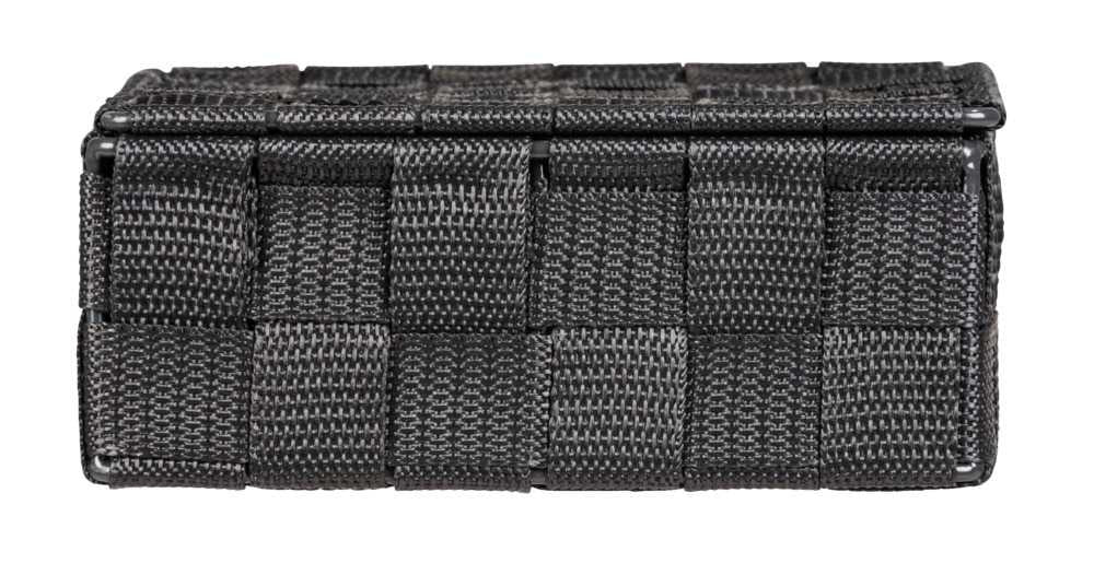 WENKO Aufbewahrungsbox Adria – Metall/Polypropylen, 26×17×7,5 cm, Dunkelgrau