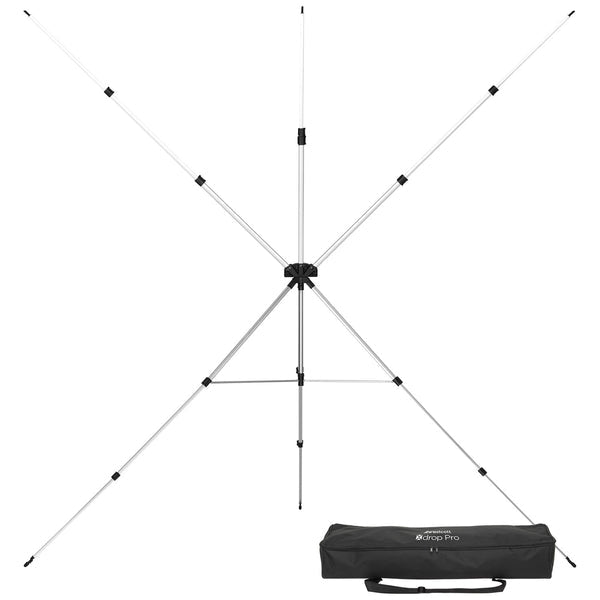 Westcott X-Drop Pro Hintergrund-Ständer – 2527 × 2438 × 2483 mm – Aluminium – für 60" und 96" Hintergründe