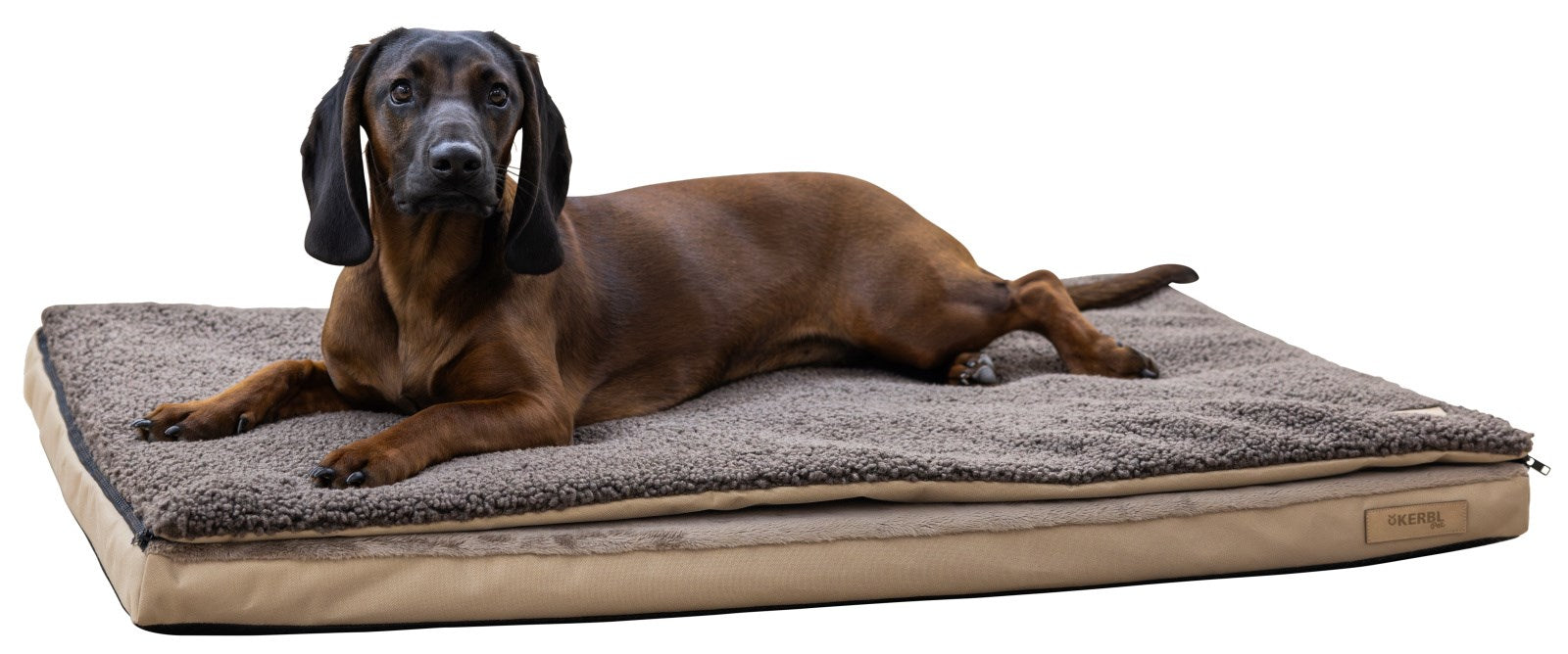 Kerbl Bett – 120 × 72 cm, Beige/Braun, Baumwollvlies/Polyester